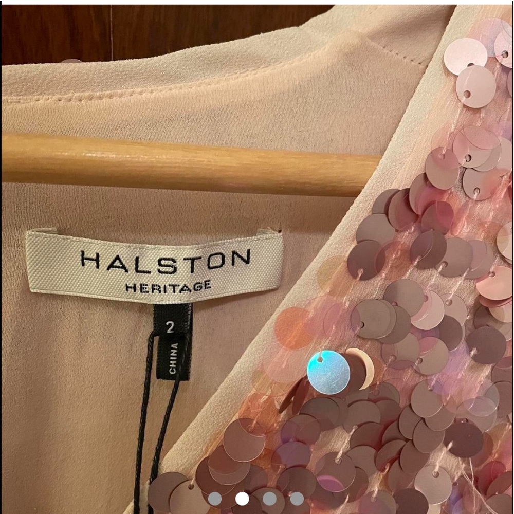 Halston seashell pink dress size 2